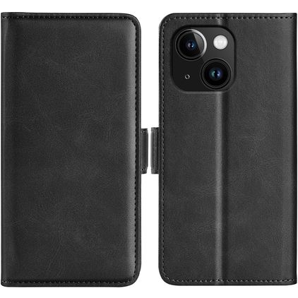 Mobigear Slim Magnet iPhone 15 Hoesje Bookcase Portemonnee - Zwart