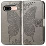 Mobigear Butterfly Google Pixel 8a Hoesje Bookcase Portemonnee - Grijs