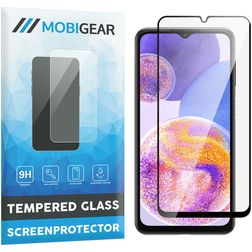 Mobigear Premium Samsung Galaxy A23 Glazen Screenprotector - Case Friendly - Zwart