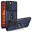 Mobigear Armor Ring Cam Slide Samsung Galaxy S22 Hoesje Hardcase Backcover Shockproof met Ringhouder en Camera Slider - Blauw