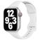 Mobigear Sport Slim Siliconen Apple Watch Bandje Druksluiting - 42/41/40/38 mm - Wit