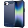 Mobigear Brushed Slim iPhone 16e Hoesje Flexibel TPU Backcover - Blauw