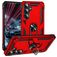 Mobigear Armor ring Samsung Galaxy S25 FE Hoesje Hardcase Backcover Shockproof met Ringhouder - Rood