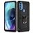 Mobigear Armor Ring Motorola Moto G71 5G Hoesje Hardcase Backcover Shockproof met Ringhouder - Zwart