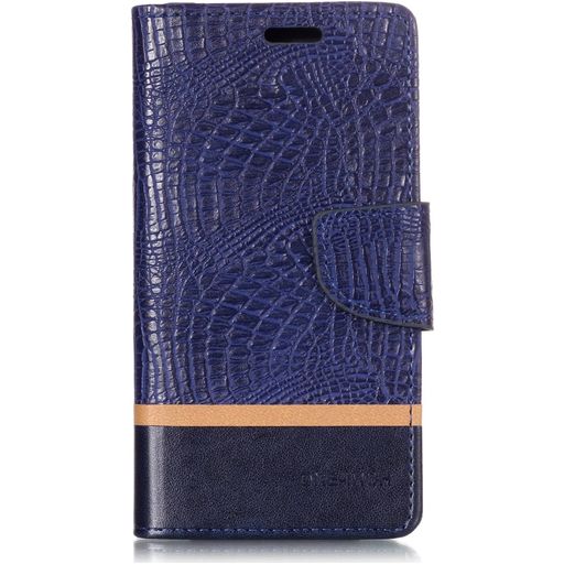 Mobigear Croco Xiaomi Mi 8 SE Hoesje Bookcase Portemonnee - Blauw