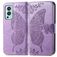 Mobigear Butterfly OnePlus Nord 2 Hoesje Bookcase Portemonnee - Paars