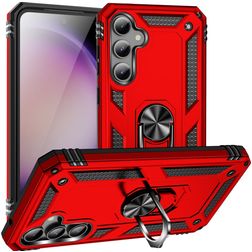 Mobigear Armor Ring Samsung Galaxy S23 FE Hoesje Hardcase Backcover Shockproof met Ringhouder - Rood