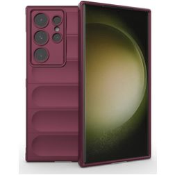 Mobigear Bumpy Samsung Galaxy S24 Ultra Hoesje Flexibel TPU Backcover - Rood