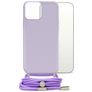 Mobilize Lanyard Gelly iPhone 13 Mini Flexibel TPU Hoesje met koord - Pastel Purple