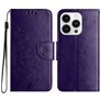 Mobigear Flowers iPhone 16 Pro Max Hoesje Bookcase Portemonnee - Paars