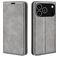 Mobigear Retro Slim iPhone 17 Pro Hoesje Bookcase Portemonnee - Grijs