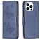 Mobigear Butterfly iPhone 16 Pro Hoesje Bookcase Portemonnee - Blauw