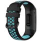 Mobigear Sport Plus Buckle Siliconen Fitbit Charge 3 Bandje Gespsluiting - Zwart / Turquoise