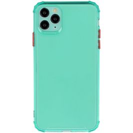 Mobigear Cushion iPhone 12 Pro Max Hoesje Flexibel TPU Backcover Shockproof - Turquoise