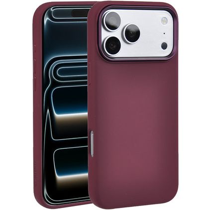 Valenta Silk iPhone 18 Pro Siliconen MagSafe Hoesje Backcover Shockproof - Cherry