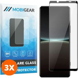 Mobigear Premium Sony Xperia 5 IV Glazen Screenprotector - Case Friendly - Zwart (3-Pack)