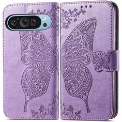 Mobigear Butterfly Google Pixel 9 Hoesje Bookcase Portemonnee - Paars