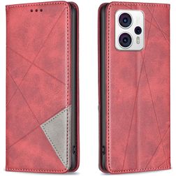 Mobigear Rhombus Slim Motorola Moto G13 Hoesje Bookcase - Rood