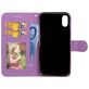 Mobigear Leopard iPhone XS Hoesje Bookcase Portemonnee - Paars