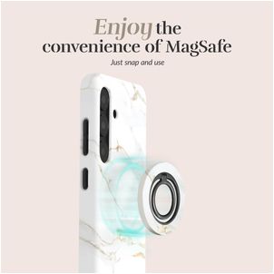 MIO Holder MagSafe Telefoon Ring - White Marble Universeel