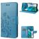 Mobigear Flowers Motorola Moto G82 Hoesje Bookcase Portemonnee - Blauw