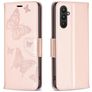Mobigear Butterfly Samsung Galaxy A24 Hoesje Bookcase Portemonnee - Roségoud
