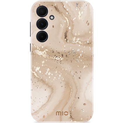MIO Samsung Galaxy A35 MagSafe Hoesje Hardcase Backcover - Gold Marble