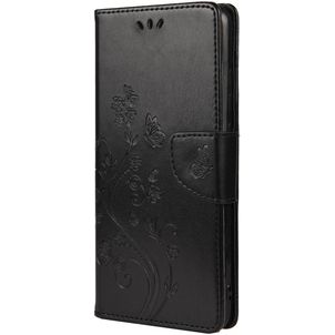 Mobigear Flowers Samsung Galaxy A23 Hoesje Bookcase Portemonnee - Zwart