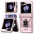 Mobigear Armor ring Samsung Galaxy Z Flip 7 FE Hoesje Hardcase Backcover Shockproof met Ringhouder - Roségoud