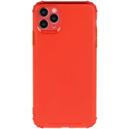 Mobigear Cushion iPhone 12 Pro Max Hoesje Flexibel TPU Backcover Shockproof - Rood