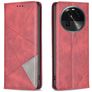 Mobigear Rhombus Slim OPPO Find X6 Hoesje Bookcase - Rood