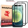 GrizzlyCoat Easy Fit iPhone 12 Mini Glazen Screenprotector - Case Friendly + Installatie Frame - Zwart