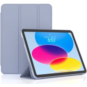 Mobigear Tri-Fold Gel iPad 11 (2025) Hoes TPU,Kunstleer Bookcase - Blauw