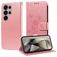 Mobigear Flowers Samsung Galaxy S25 Ultra Hoesje Bookcase Portemonnee - Roségoud