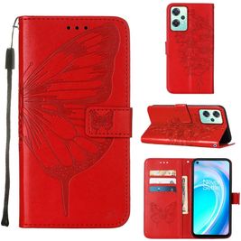 Mobigear Butterfly Realme 9 5G Hoesje Bookcase Portemonnee - Rood