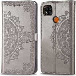 Mobigear Mandala Xiaomi Redmi 9C Hoesje Bookcase Portemonnee - Grijs