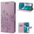 Mobigear Flowers Motorola Moto G82 Hoesje Bookcase Portemonnee - Paars