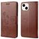 Mobigear Flowers iPhone 14 Hoesje Bookcase Portemonnee - Bruin