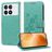 Mobigear Flowers POCO X6 Pro Hoesje Bookcase Portemonnee - Groen