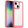 Mobigear Crystal iPhone 14 Plus Hoesje Hardcase Backcover - Transparant / Rood