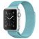 Mobigear Color Loop Milanese Apple Watch Bandje Magneetsluiting - 49/46/45/44 mm - Turquoise