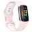 Mobigear Sport Dual Siliconen Fitbit Charge 5 Bandje Druksluiting - Wit / Roze