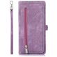 Mobigear Zipper iPhone 14 Pro Hoesje Bookcase Portemonnee - Paars