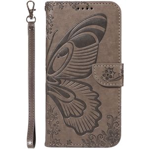 Mobigear Butterfly Samsung Galaxy S25 Hoesje Bookcase Portemonnee - Grijs