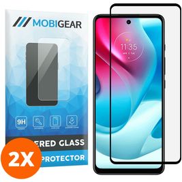Mobigear Premium Motorola Moto G60s Glazen Screenprotector - Case Friendly - Zwart (2-Pack)