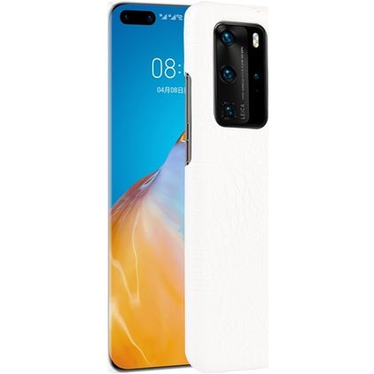Mobigear Croco Huawei P40 Pro Hoesje Hardcase Backcover - Wit