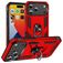 Mobigear Armor Ring iPhone 17 Pro Max Hoesje Hardcase Backcover Shockproof met Ringhouder - Rood
