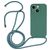 Mobigear Lanyard iPhone 15 Siliconen Hoesje met koord - Groen