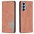 Mobigear Rhombus Slim Samsung Galaxy A54 Hoesje Bookcase - Bruin