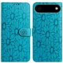 Mobigear Flowers iPhone Air Hoesje Bookcase Portemonnee - Blauw